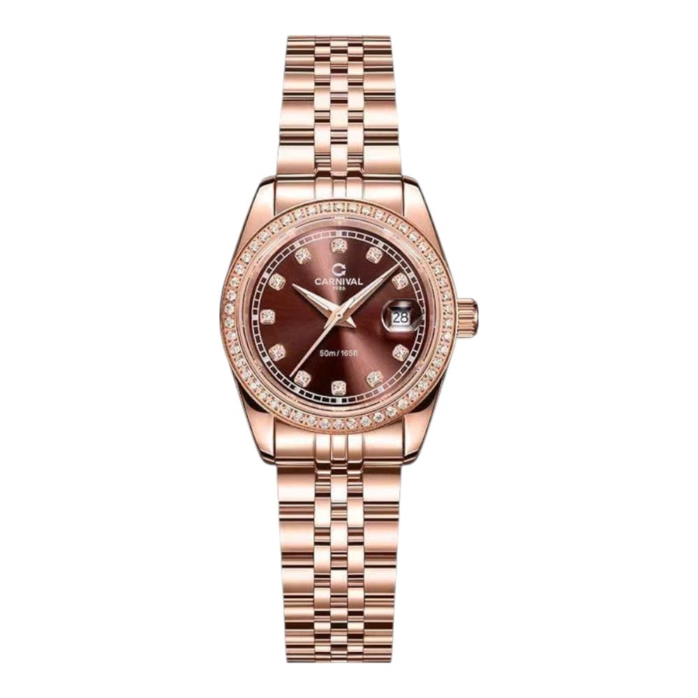 ĐỒNG HỒ NỮ CARNIVAL QUARTZ NÂU 8131L2-VH-N