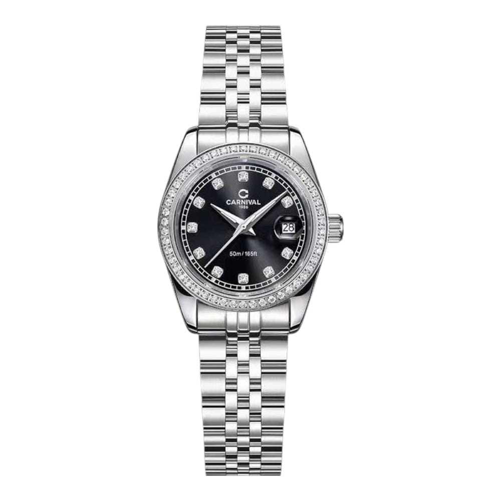 ĐỒNG HỒ NỮ CARNIVAL QUARTZ ĐEN 8131L2-VT-D