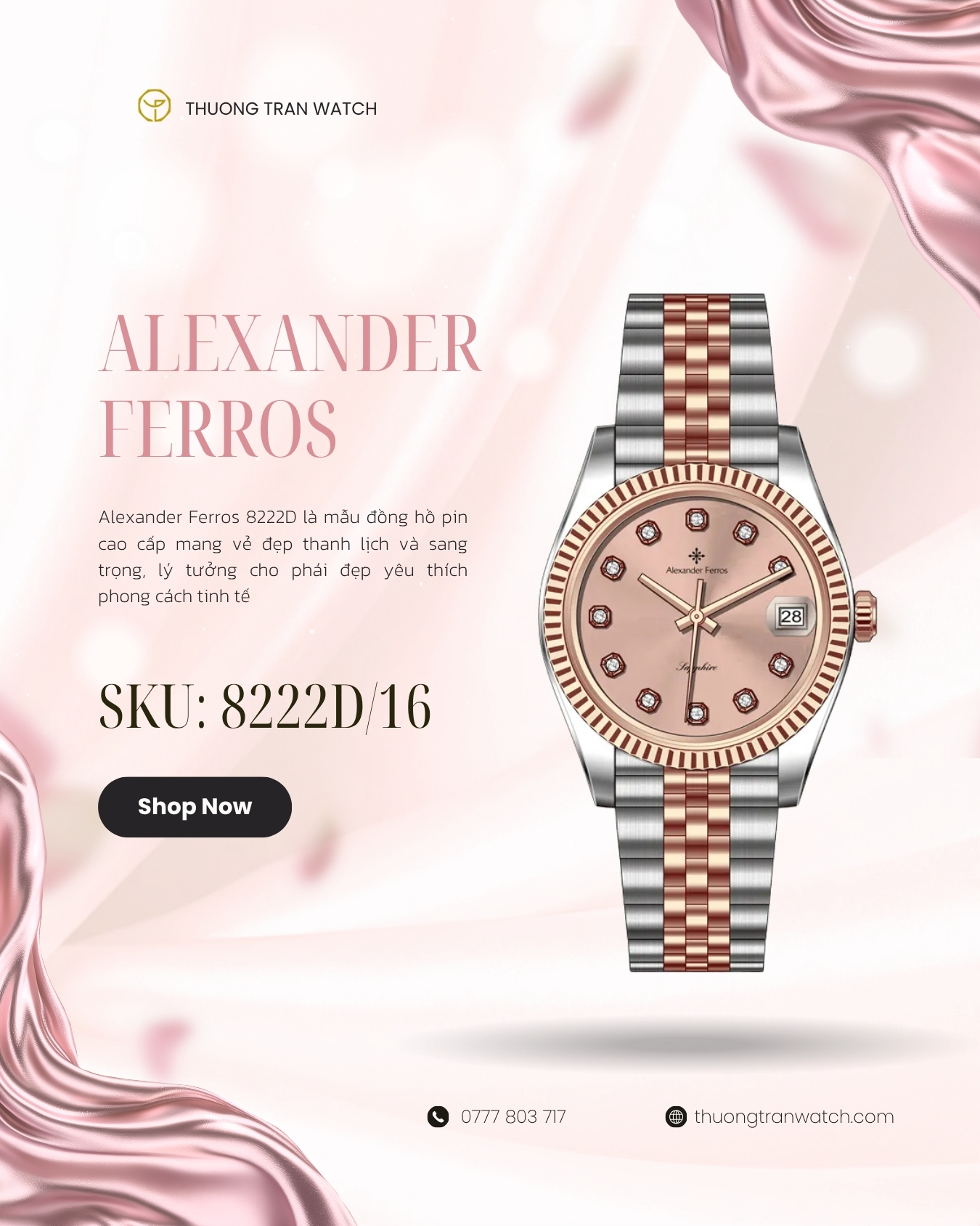 ĐỒNG HỒ NỮ ALEXANDER FERROS 8222D/16