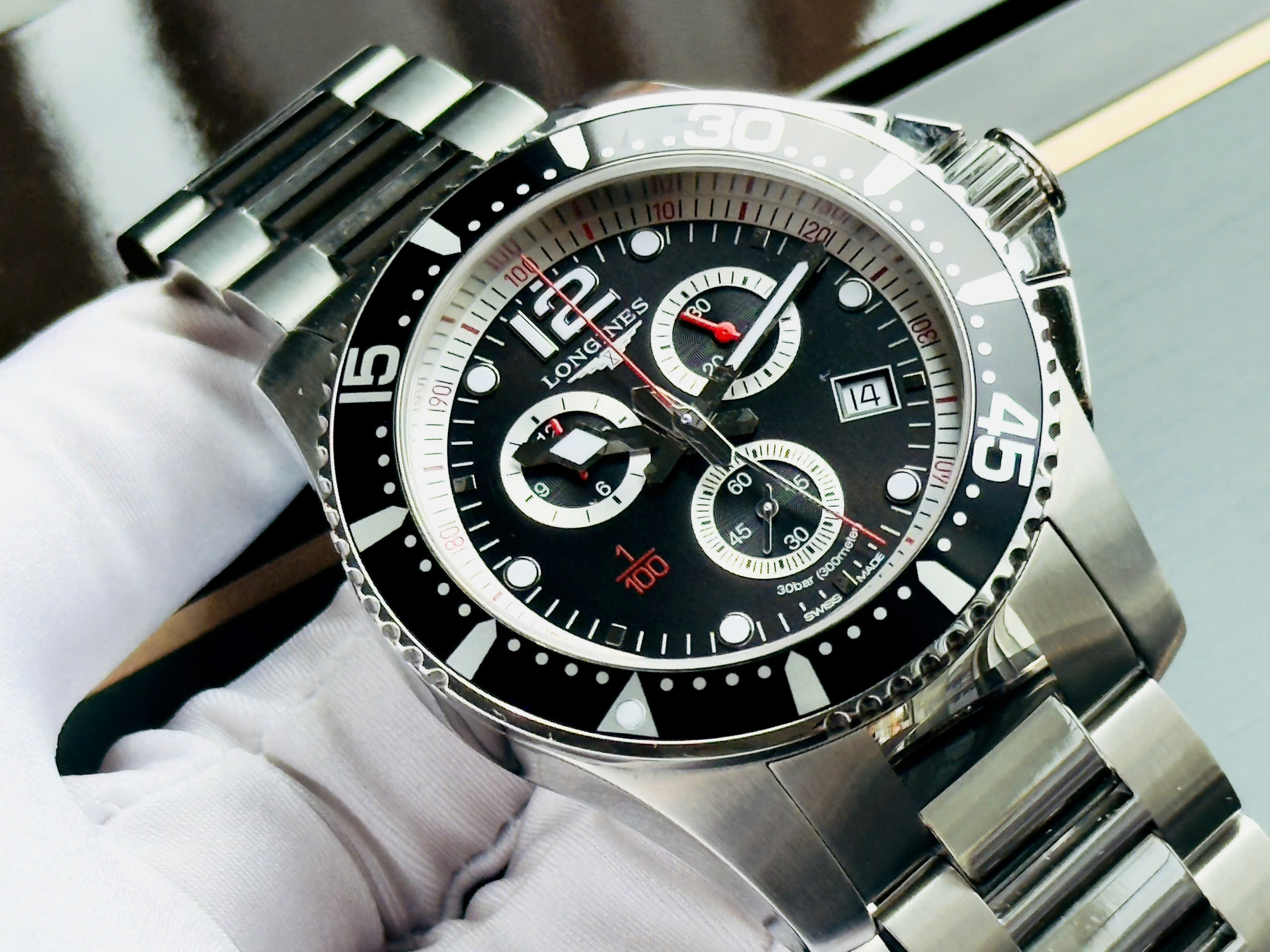 Đồng Hồ Nam Longines Hydroconquest Quartz 47mm L3.843.4.56.6