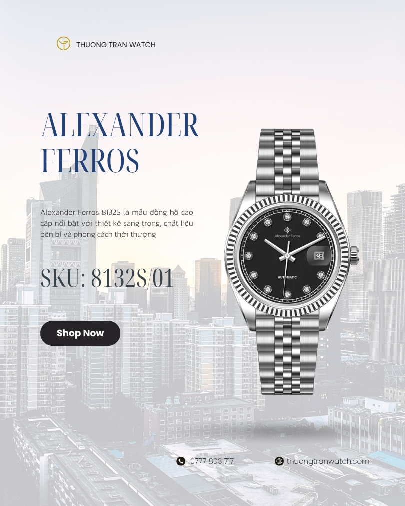 ĐỒNG HỒ NAM ALEXANDER FERROS 8132S/01