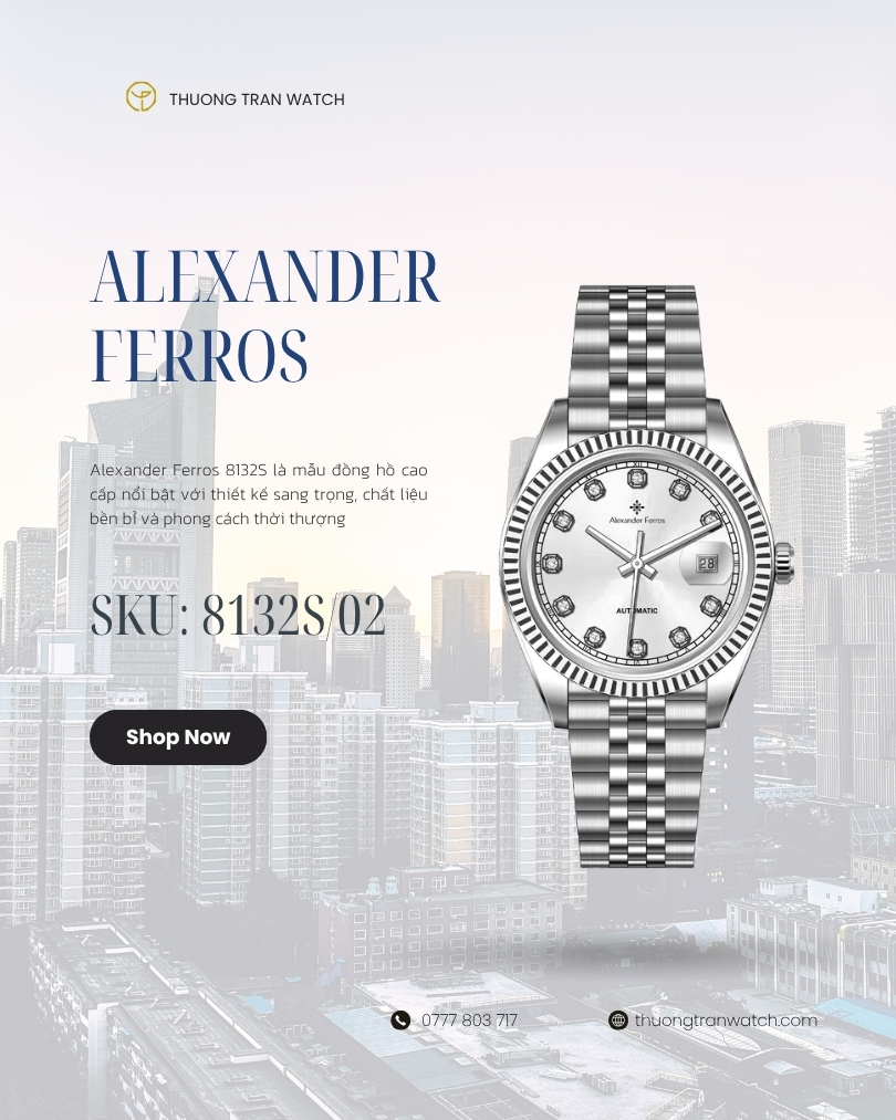 ĐỒNG HỒ NAM ALEXANDER FERROS 8132S/02