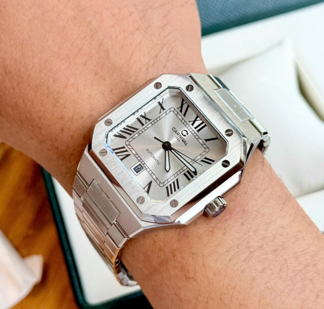 ĐỒNG HỒ NAM CARNIVAL AUTOMATIC TRẮNG 8169G-VT-T