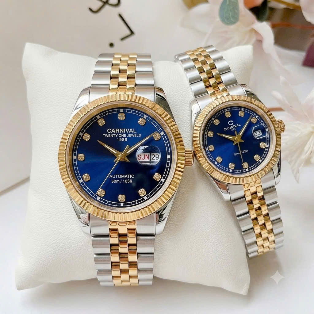 ĐỒNG HỒ ĐÔI CARNIVAL 8131G-CV-X - CARNIVAL 8131L-CV-X