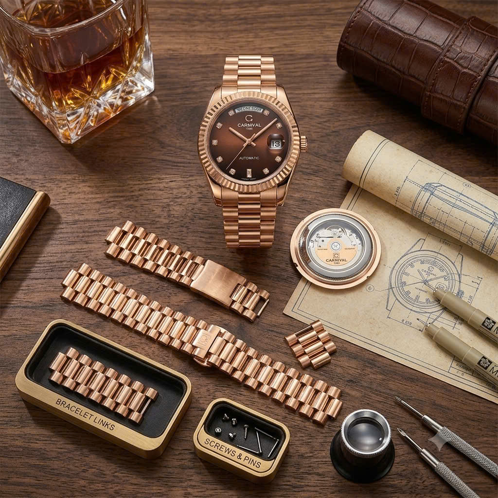 ĐỒNG HỒ NAM CARNIVAL AUTOMATIC 8239G-VH-N