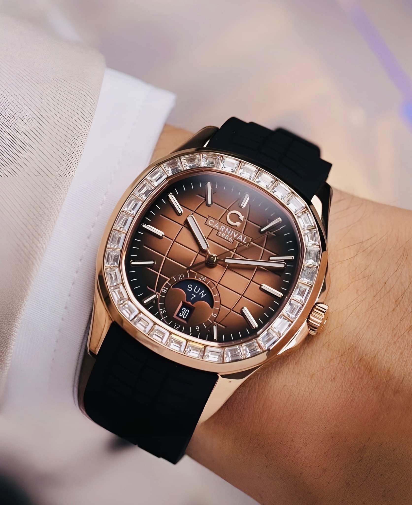 CARNIVAL 1986 AQUANUS AUTOMATIC FULL ROSE GOLD 8113G2-VH-DCS-N