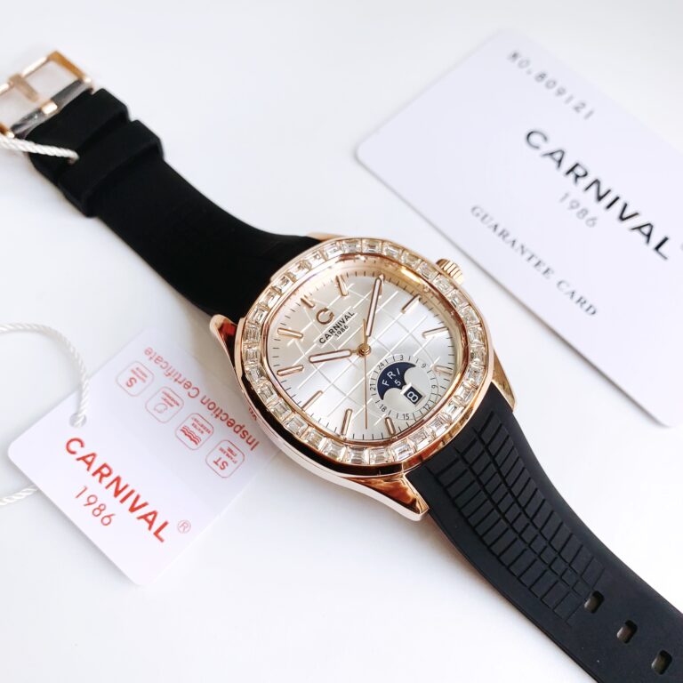 CARNIVAL 1986 AQUANUS ROSE GOLD AUTOMATIC WHITE 8113G2-VH-DCS-T