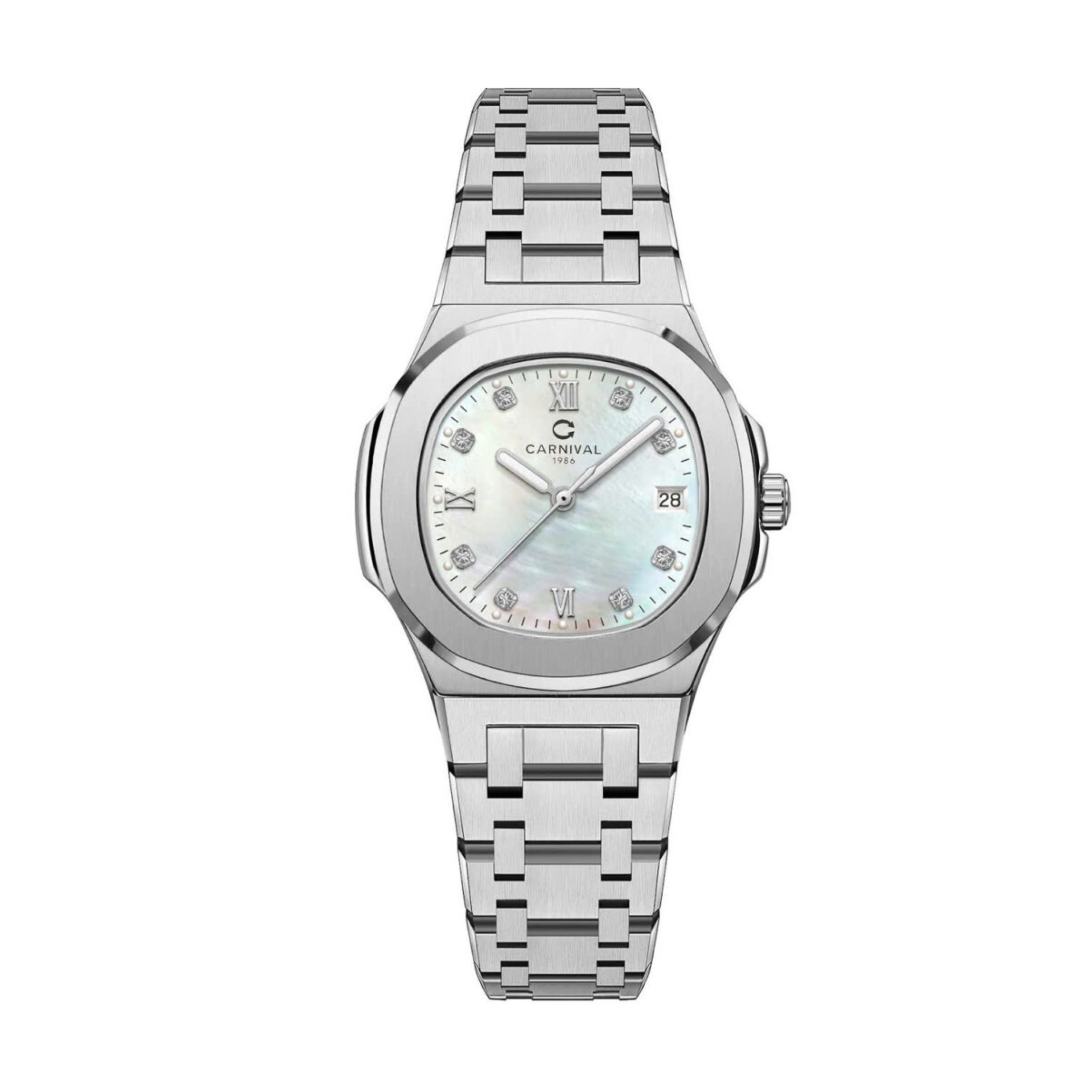 ĐỒNG HỒ NỮ CARNIVAL QUARTZ XÀ CỪ 8160L-VT-MOP