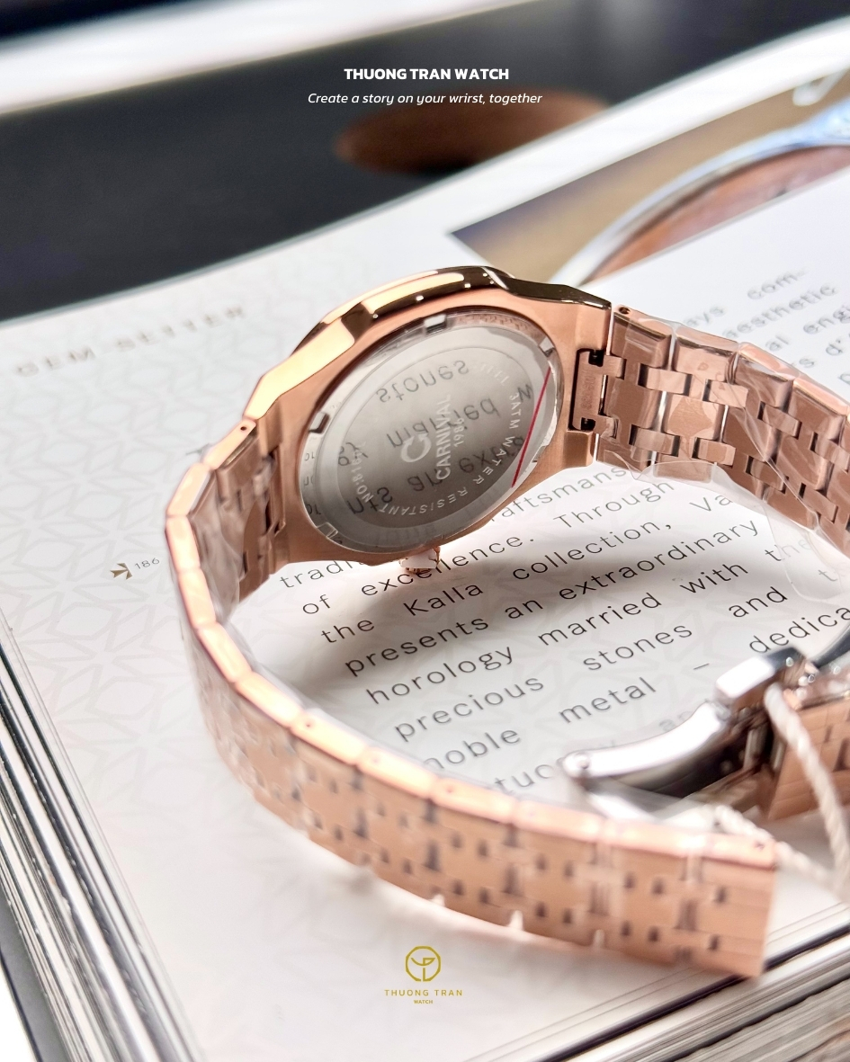 ĐỒNG HỒ NỮ CARNIVAL QUARTZ XÀ CỪ HỒNG 8160L2-VH-HK