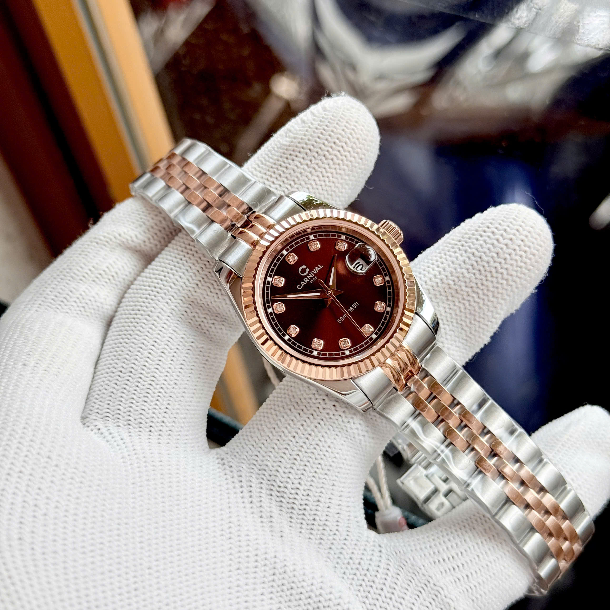 ĐỒNG HỒ ĐÔI CARNIVAL 8190G-CH-N - CARNIVAL 8131L-CH-N