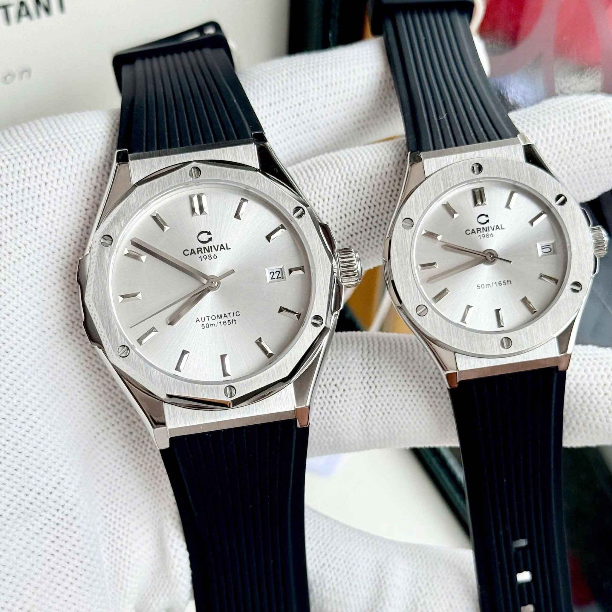 ĐỒNG HỒ ĐÔI CARNIVAL 8168G-VT-DCS-T - CARNIVAL 8168L-VT-DCS-T