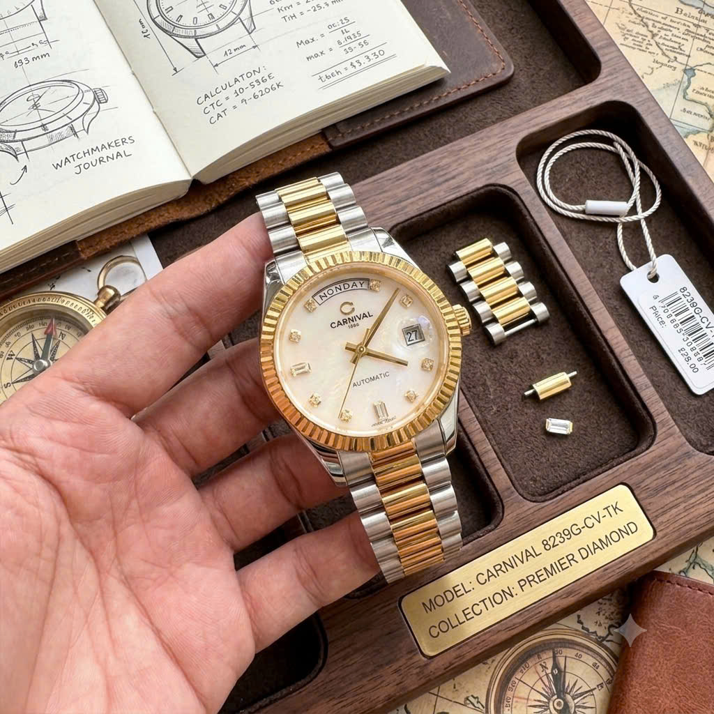 ĐỒNG HỒ NAM CARNIVAL AUTOMATIC 8239G-CV-TK