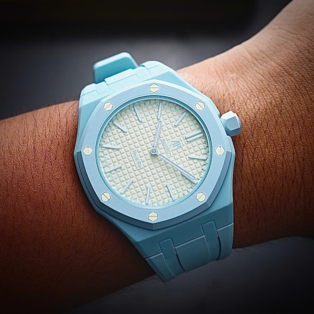 ĐỒNG HỒ NAM SWATCH X AP ROYAL POP BLAUE ACHT SSX03L101N