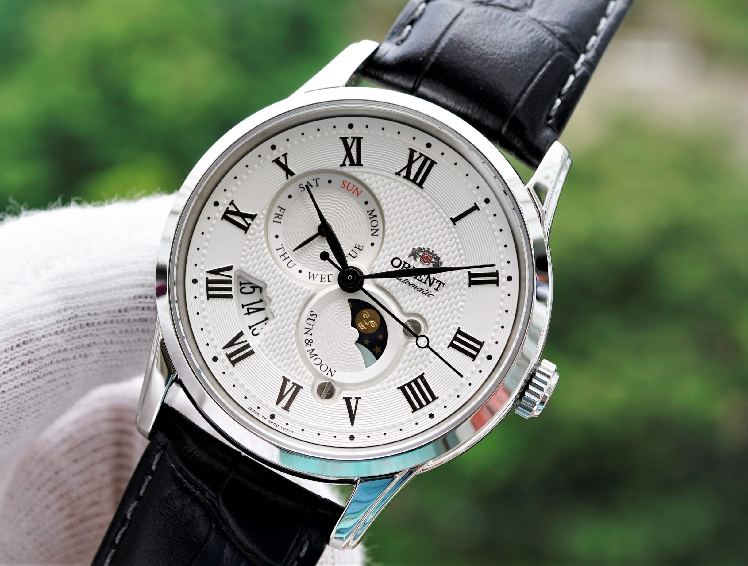 ĐỒNG HỒ NAM ORIENT AUTOMATIC SUN AND MOON GEN 3 FAK00002S0 ( SAK00002S0 ) ( RN-AK0005S ) NỘI ĐỊA