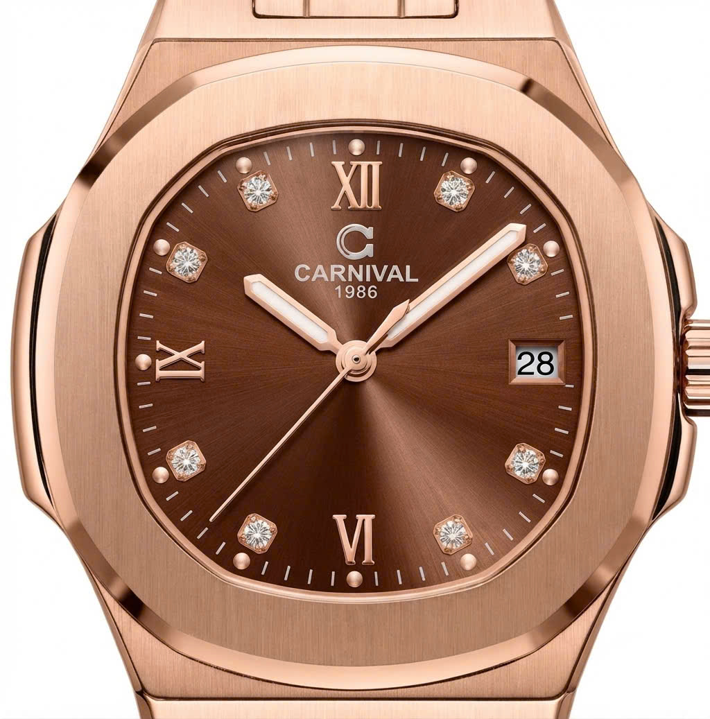 ĐỒNG HỒ NỮ CARNIVAL 8160L-VH-N1 (NÂU ĐẬM)