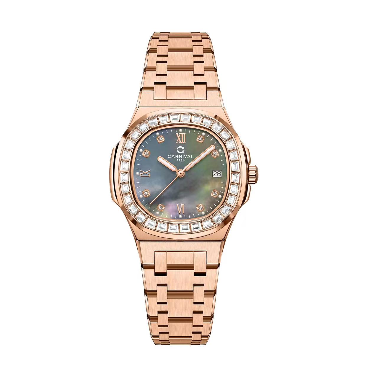 ĐỒNG HỒ NỮ CARNIVAL QUARTZ XÀ CỪ ĐEN 8160L2-VH-DK