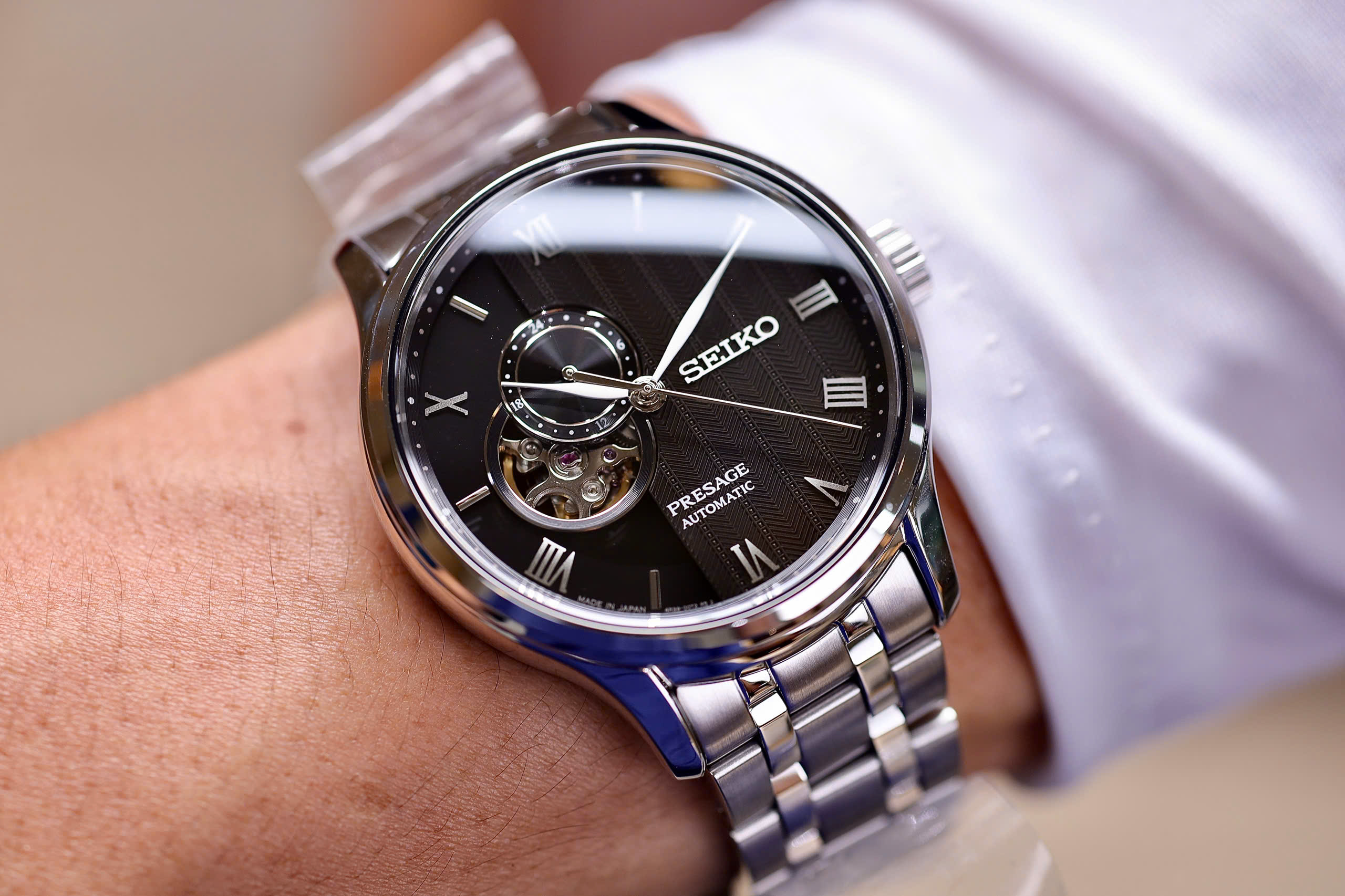 ĐỒNG HỒ NAM SEIKO AUTOMATIC PRESAGE OPEN HEART SSA377J1 (SARY093)