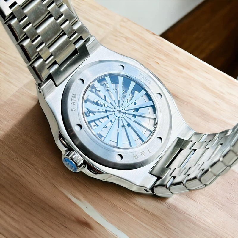 I&W CARNIVAL NAUTILUS AUTOMATIC GREY BLACK 735G2