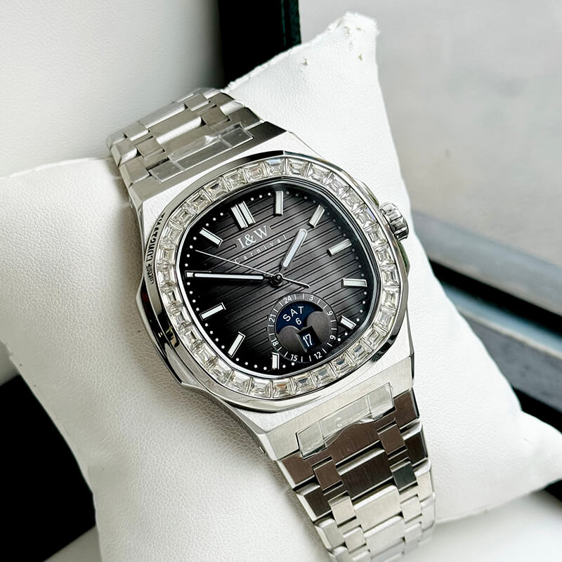 I&W CARNIVAL NAUTILUS AUTOMATIC GREY BLACK 735G2