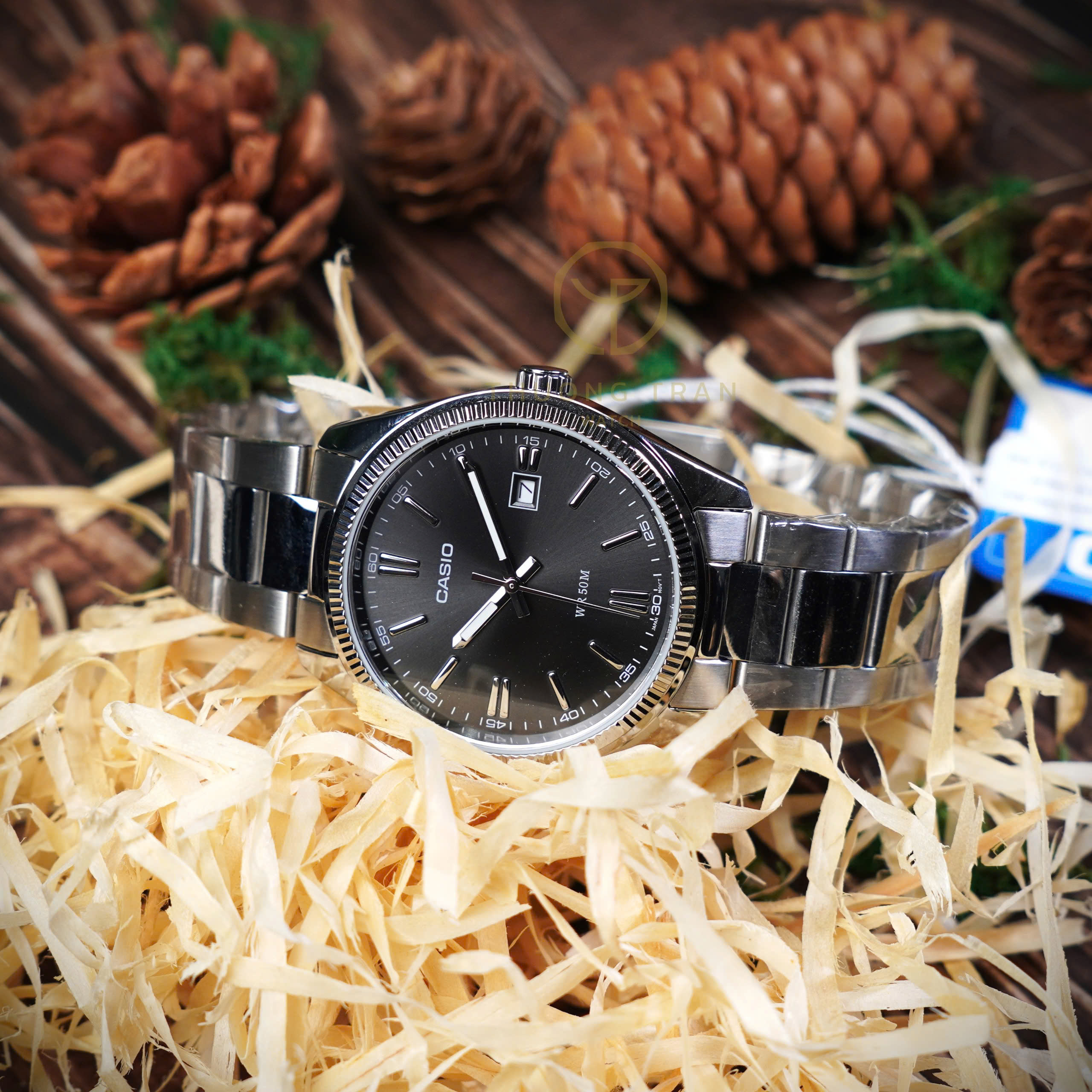 ĐỒNG HỒ NAM XÁM KIM BẠC CASIO MTP-1302D-1A1VDF