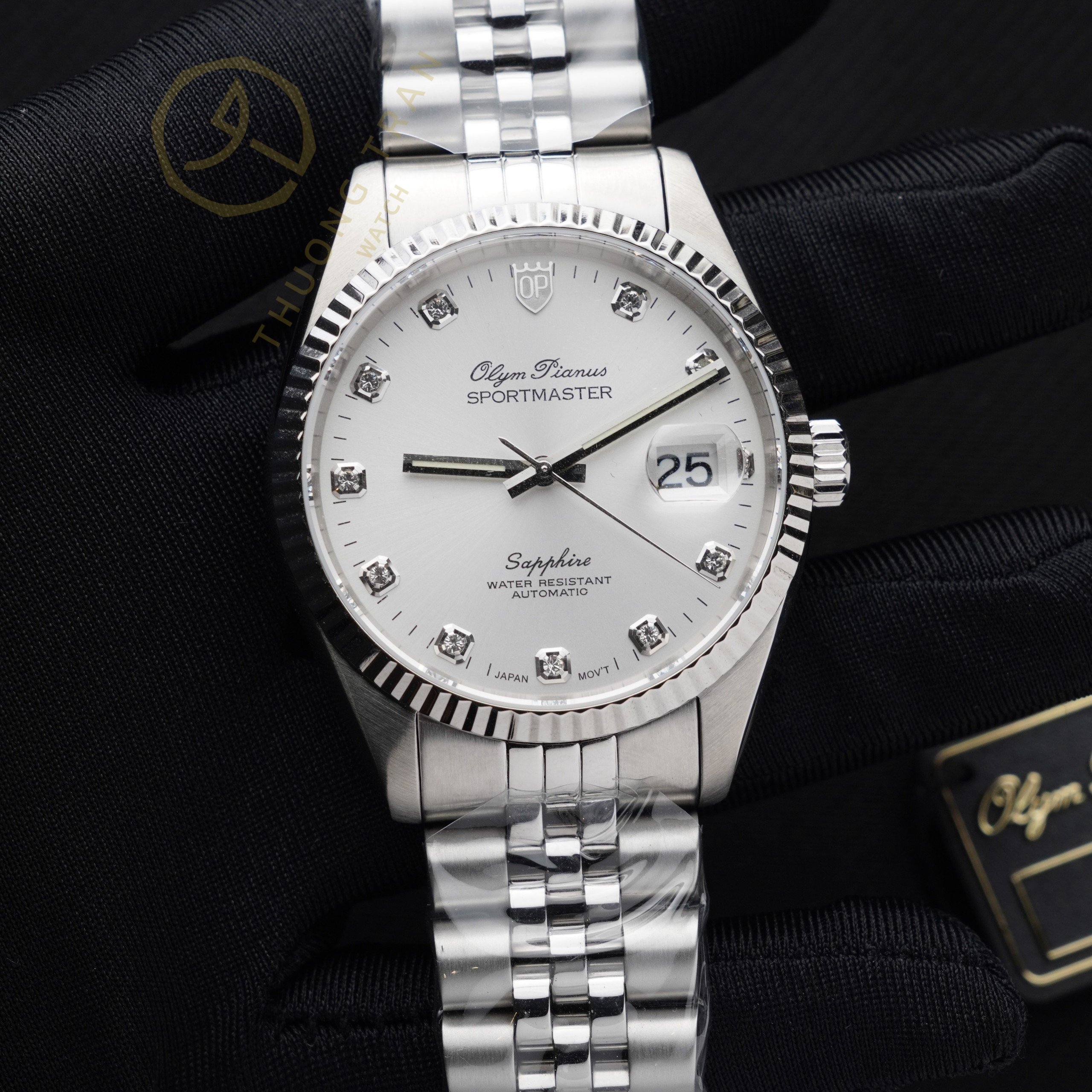 OLYM PIAINUS SPORTMASTER AUTOMATIC WHITE OP89322AGS-T