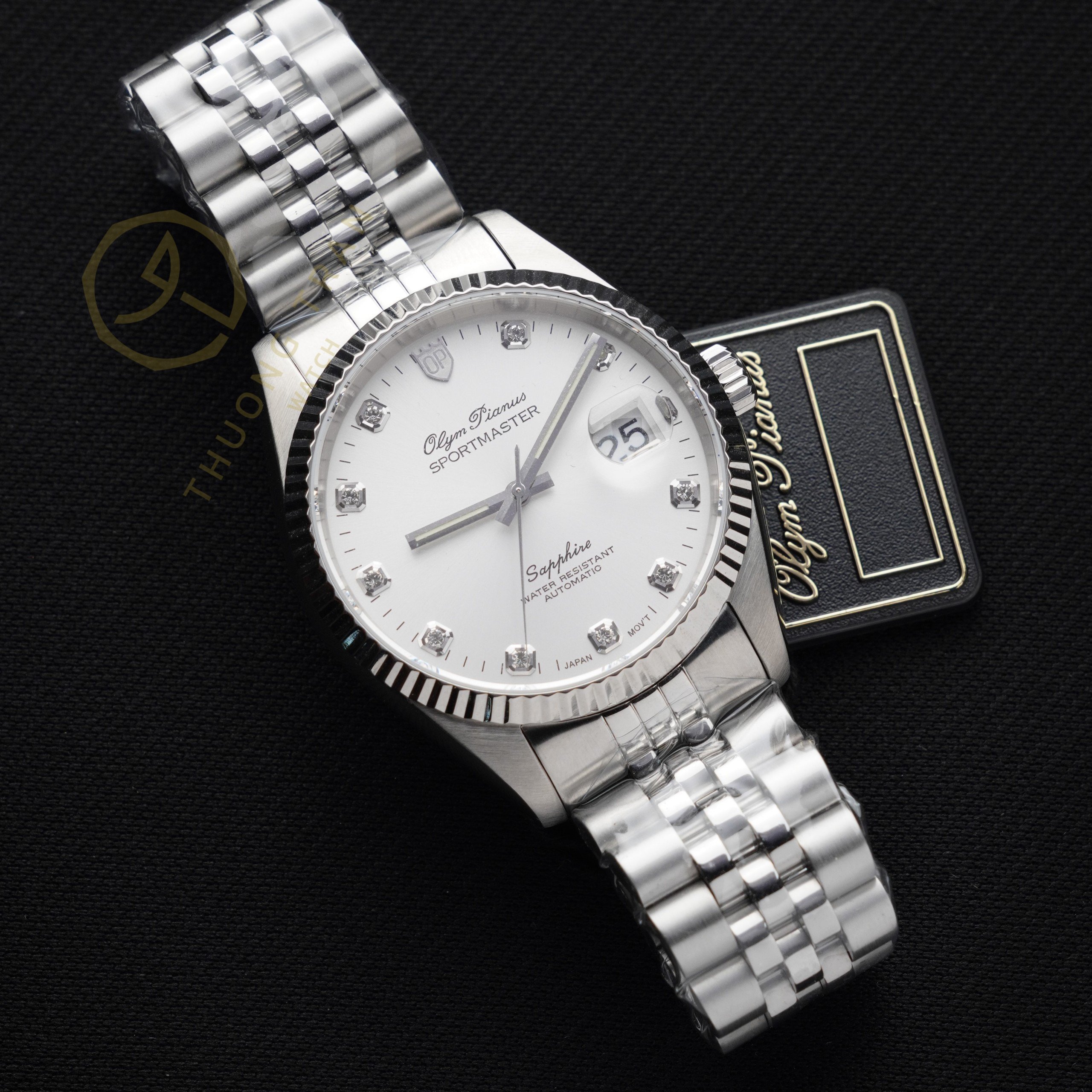 OLYM PIAINUS SPORTMASTER AUTOMATIC WHITE OP89322AGS-T