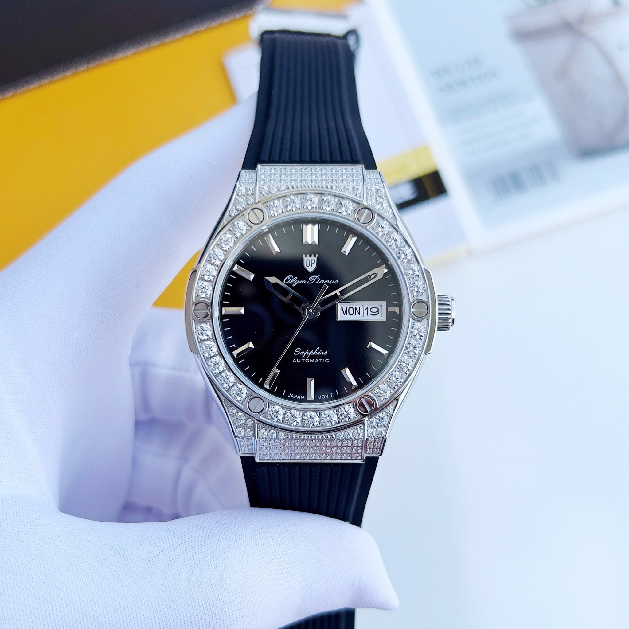 OLYM PIANUS CLASSIC FUSION AUTOMATIC BLACK OP990-45ADDGS-GL-D