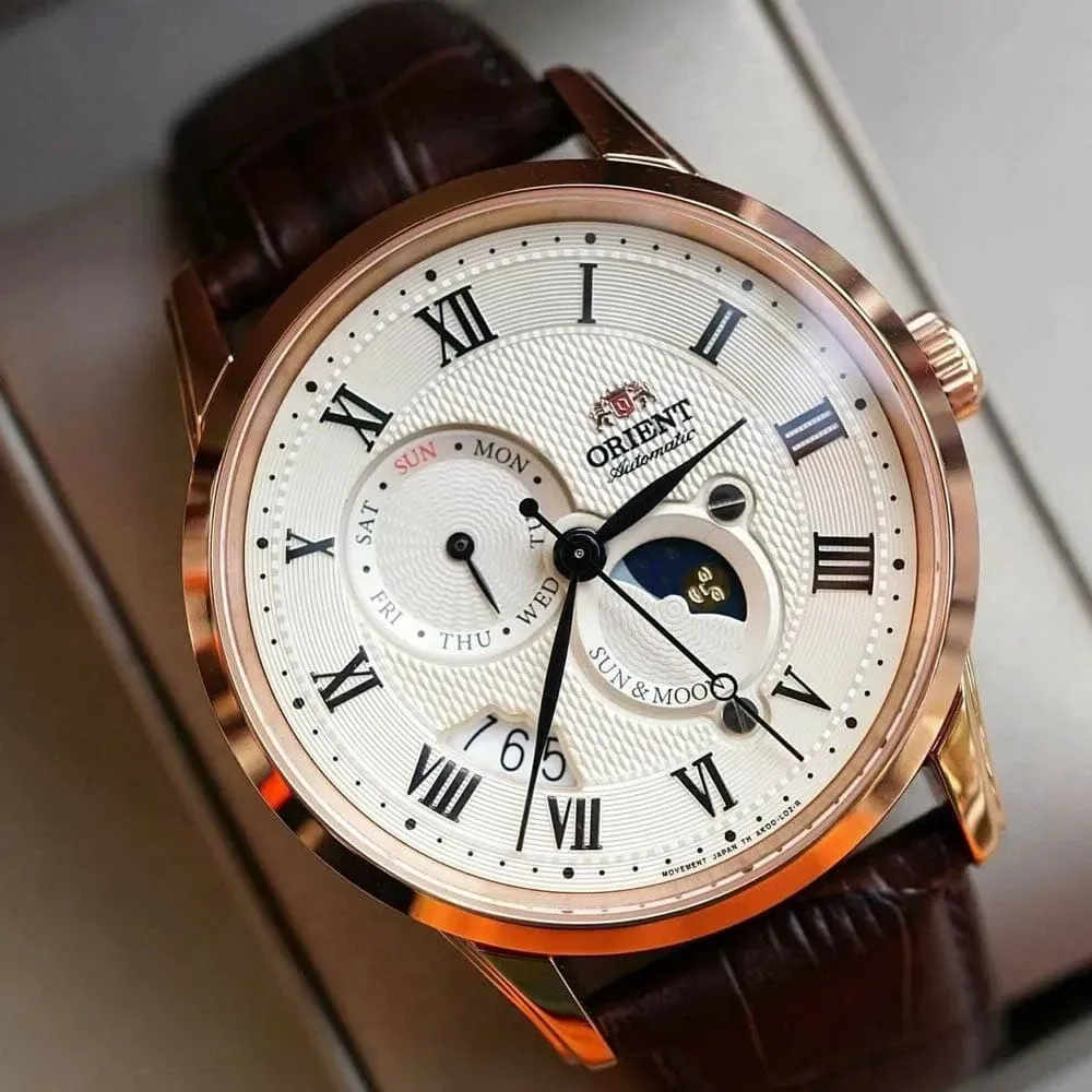 ĐỒNG HỒ NAM ORIENT AUTOMATIC SUN AND MOON GEN 3 RN-AK0001S (Nội địa)