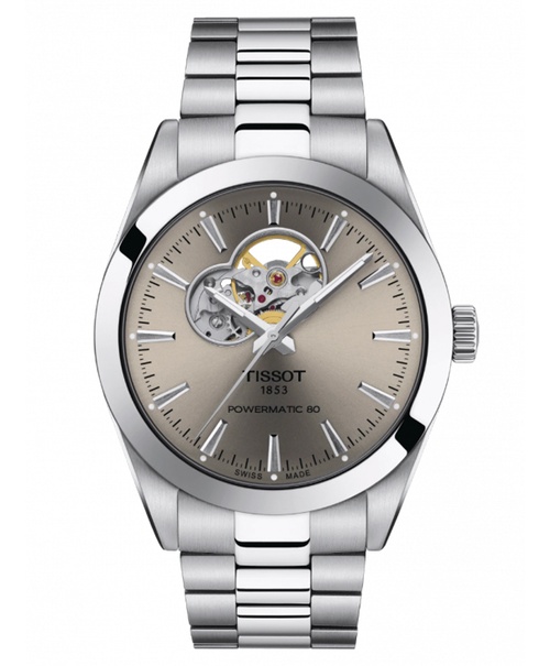 TISSOT GENTLEMAN OPEN HEART POWERMATIC 80 GREY T127.407.11.081.00