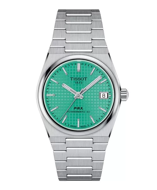 TISSOT PRX POWERMATIC 80 MINTGREEN 35MM T137.207.11.091.01