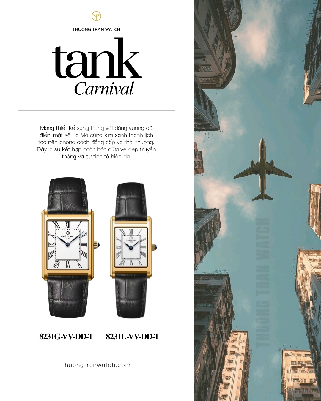 ĐỒNG HỒ NỮ CARNIVAL 8231L-VV-DD-T