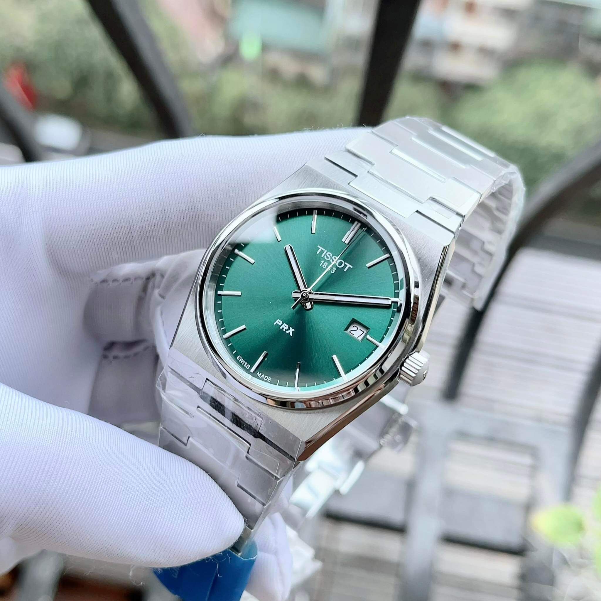 TISSOT PRX QUARTZ GREEN 40MM T137.410.11.091.00