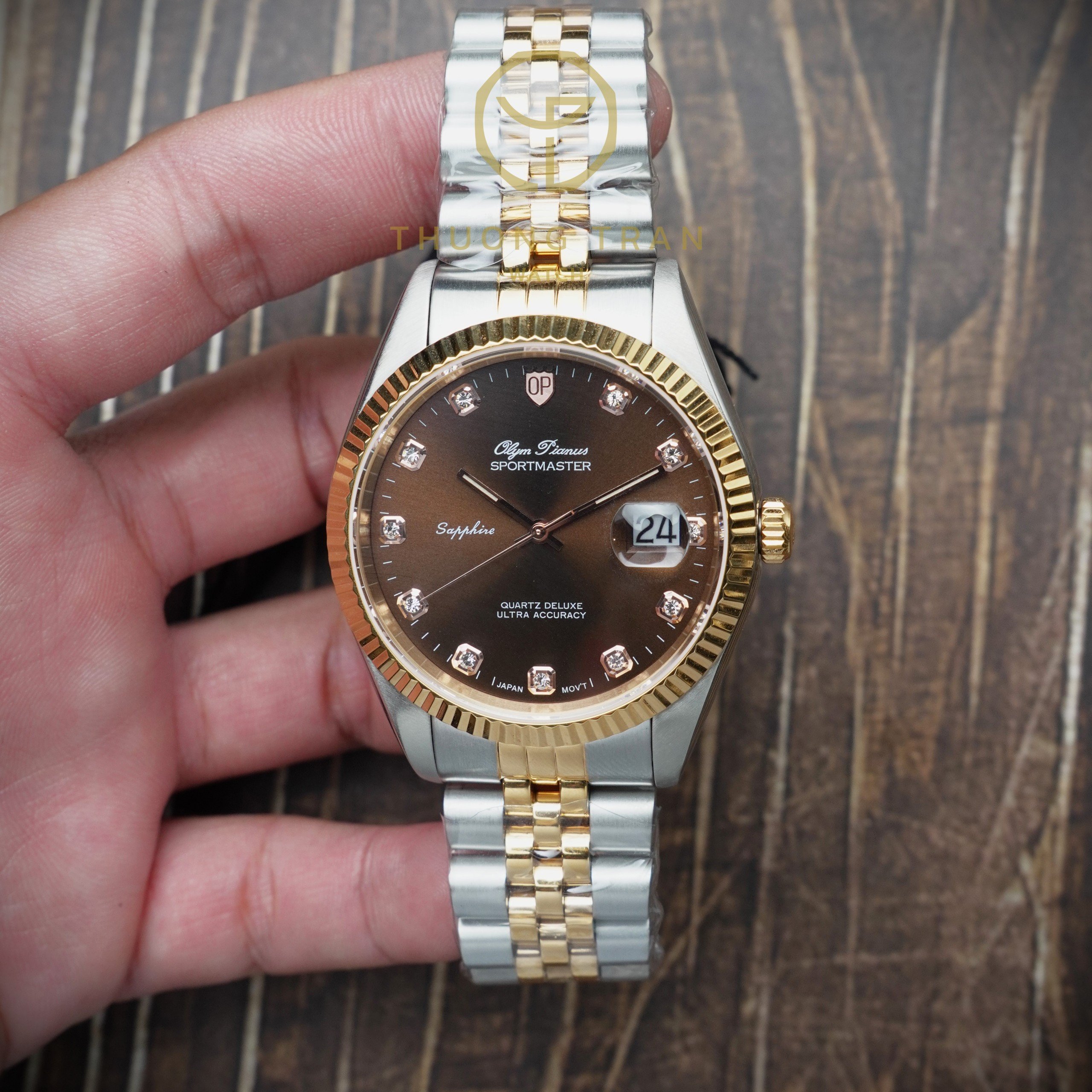 OLYM PIANUS SPORTMASTER CHOCOLATE QUARTZ OP89322GSR-N
