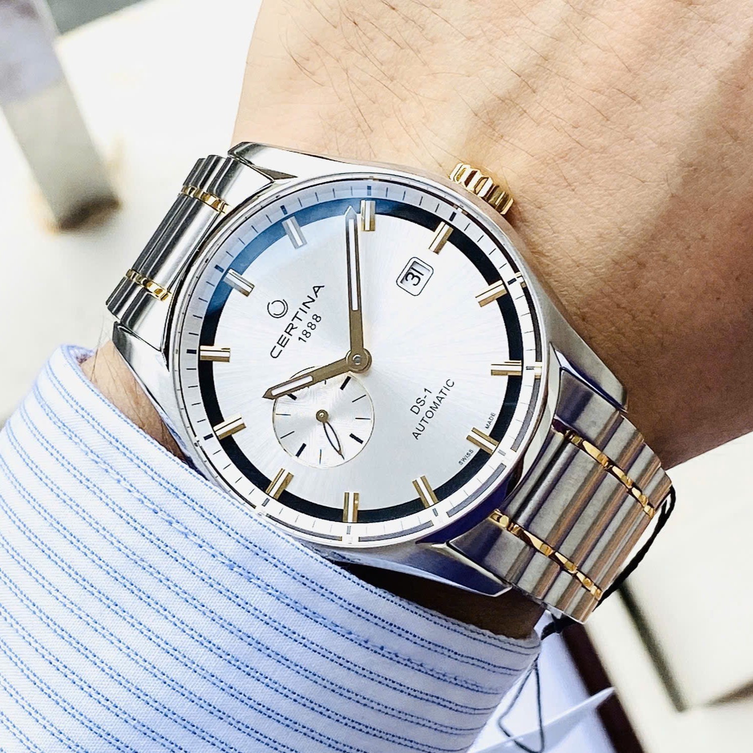CERTINA DS 1 - SMALL SECOND STAINLESS STEEL TWO-TONE C006.428.22.031.00