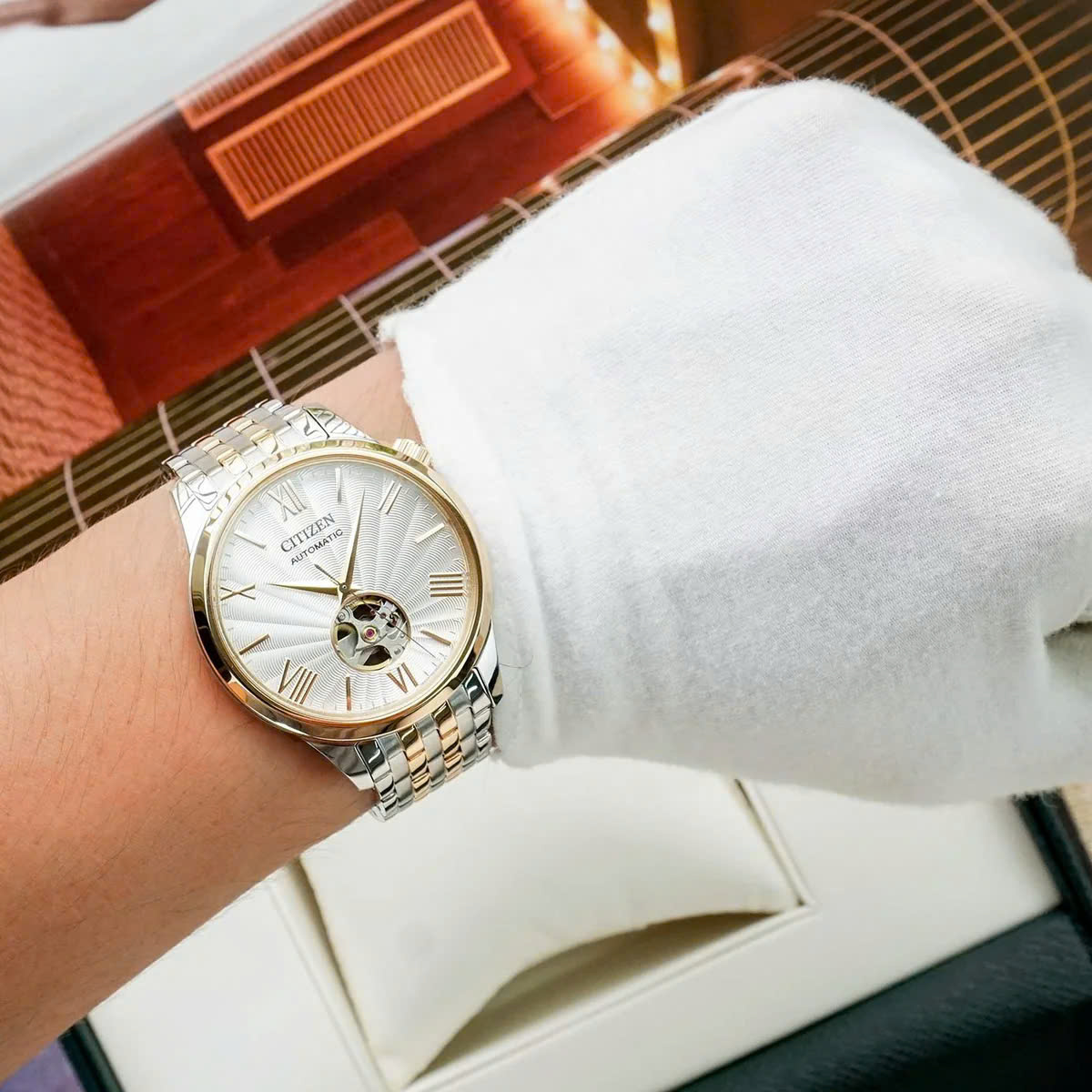 CITIZEN SUNSHINE AND LUNA OPEN HEART NH9136-88A