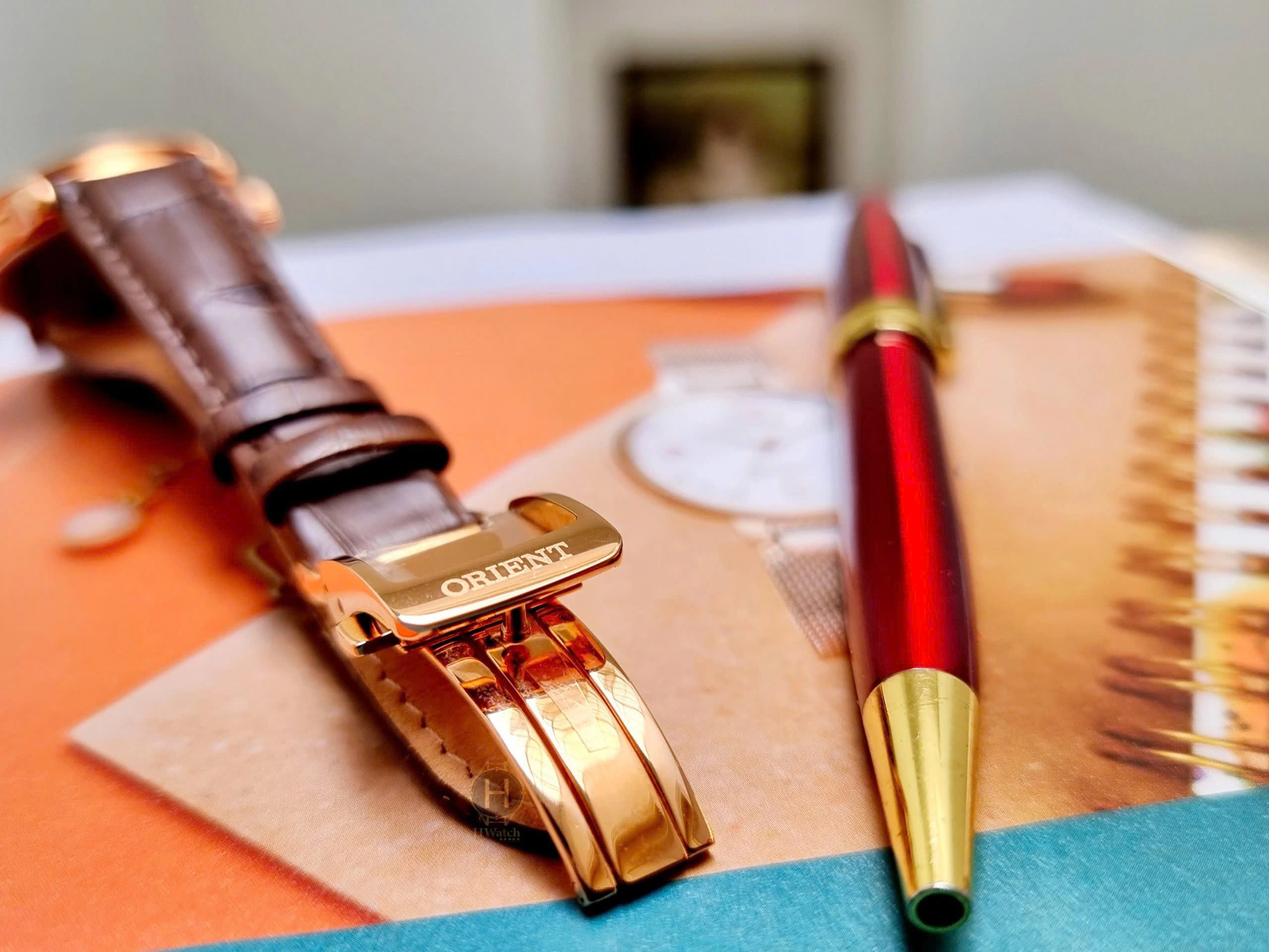 ORIENT CLASSIC SUN AND MOON QUARTZ BROWN RA-KA0002Y10A