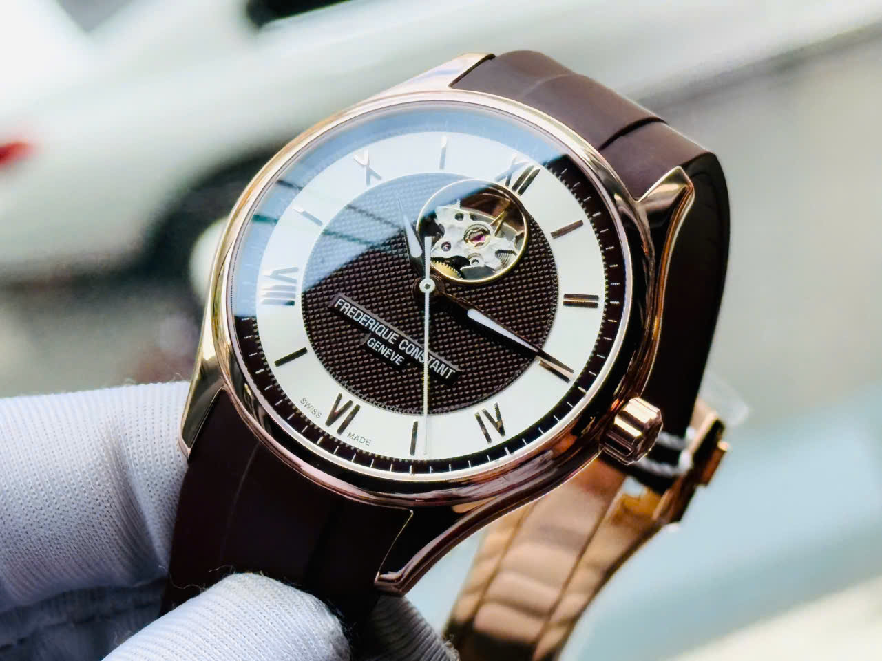 FREDERIQUE CONSTANT OPEN HEART BLACK FC-310MBRW5B4