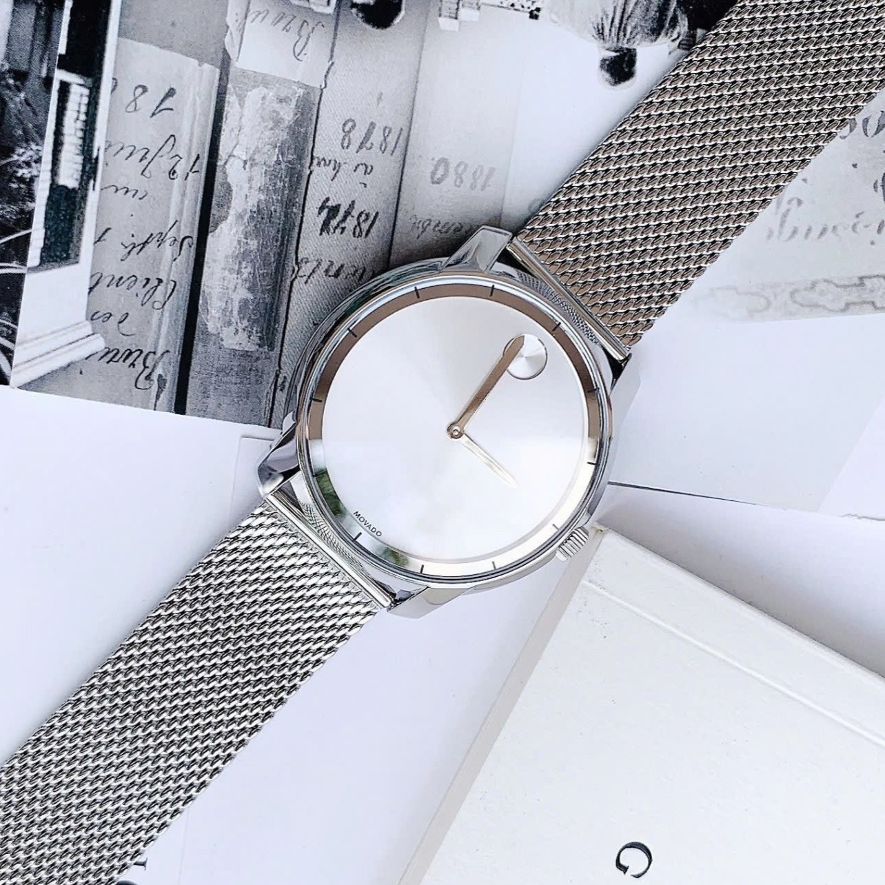 ĐỒNG HỒ NAM MOVADO BOLD 3600260 SILVER DIAL MESH