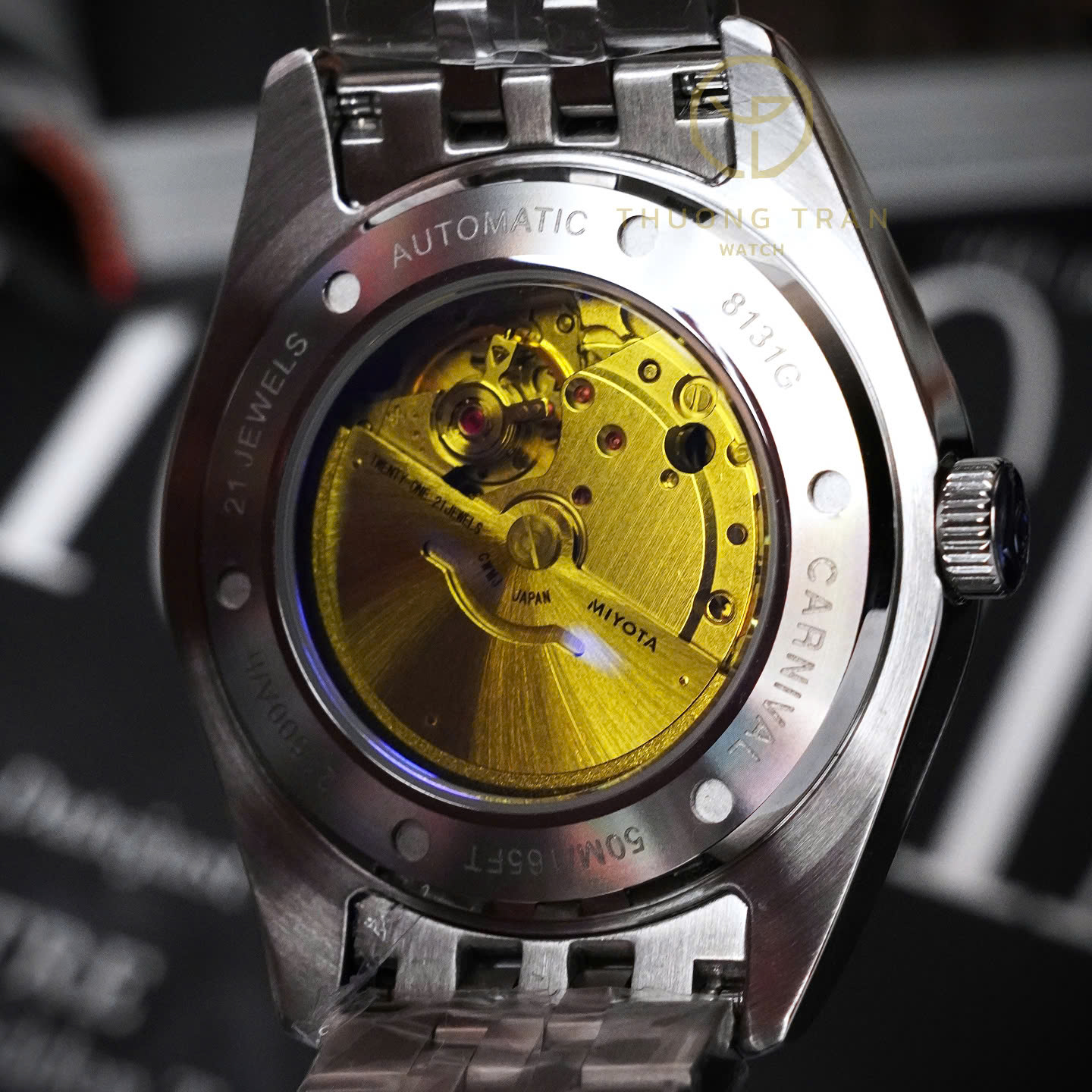 ĐỒNG HỒ NAM XÀ CỪ CARNIVAL AUTOMAITC 8131G-VT-MOP (XÀ CỪ TRẮNG)