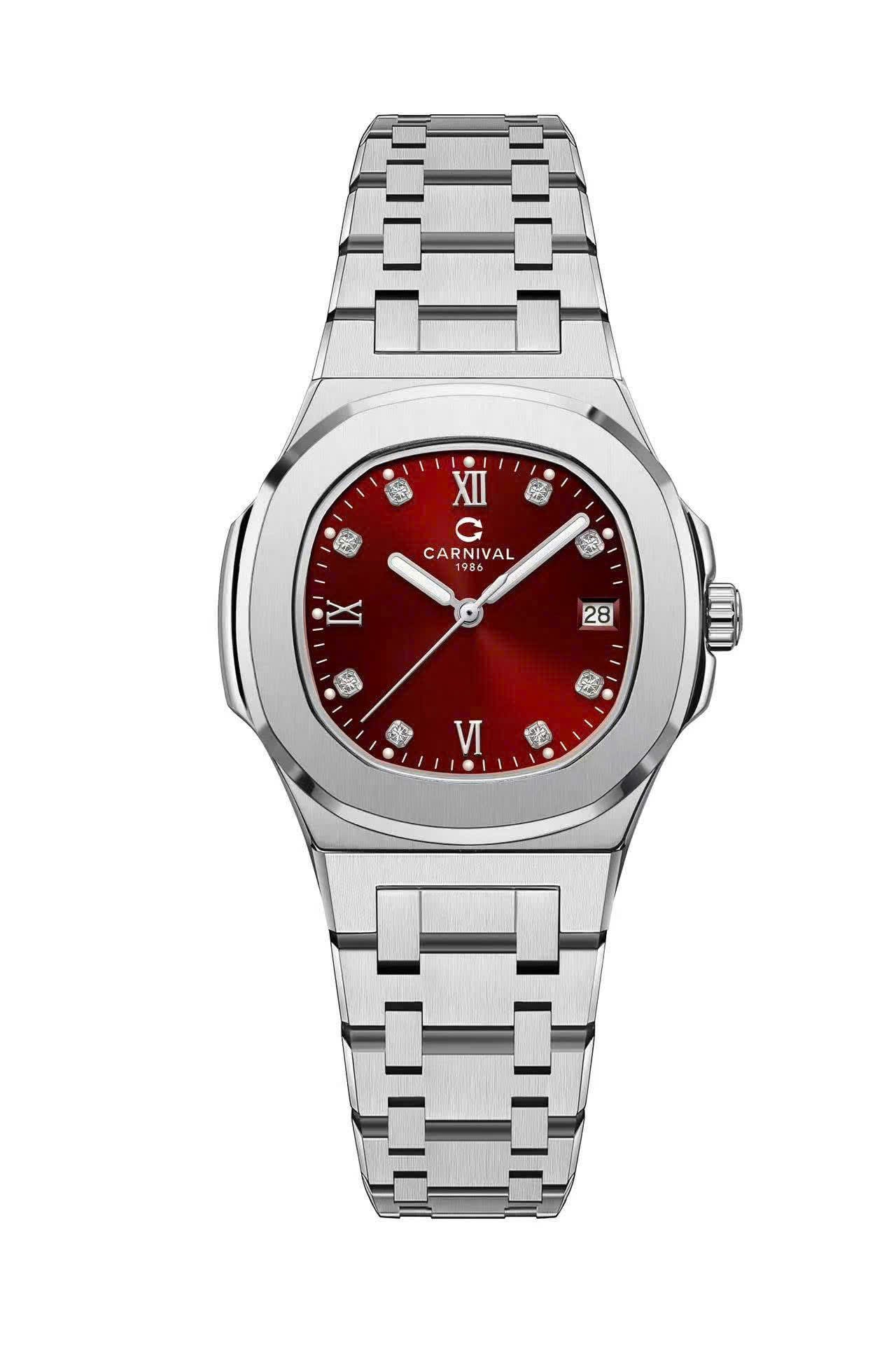 ĐỒNG HỒ NỮ CARNIVAL 8160L-VT-ĐỎ