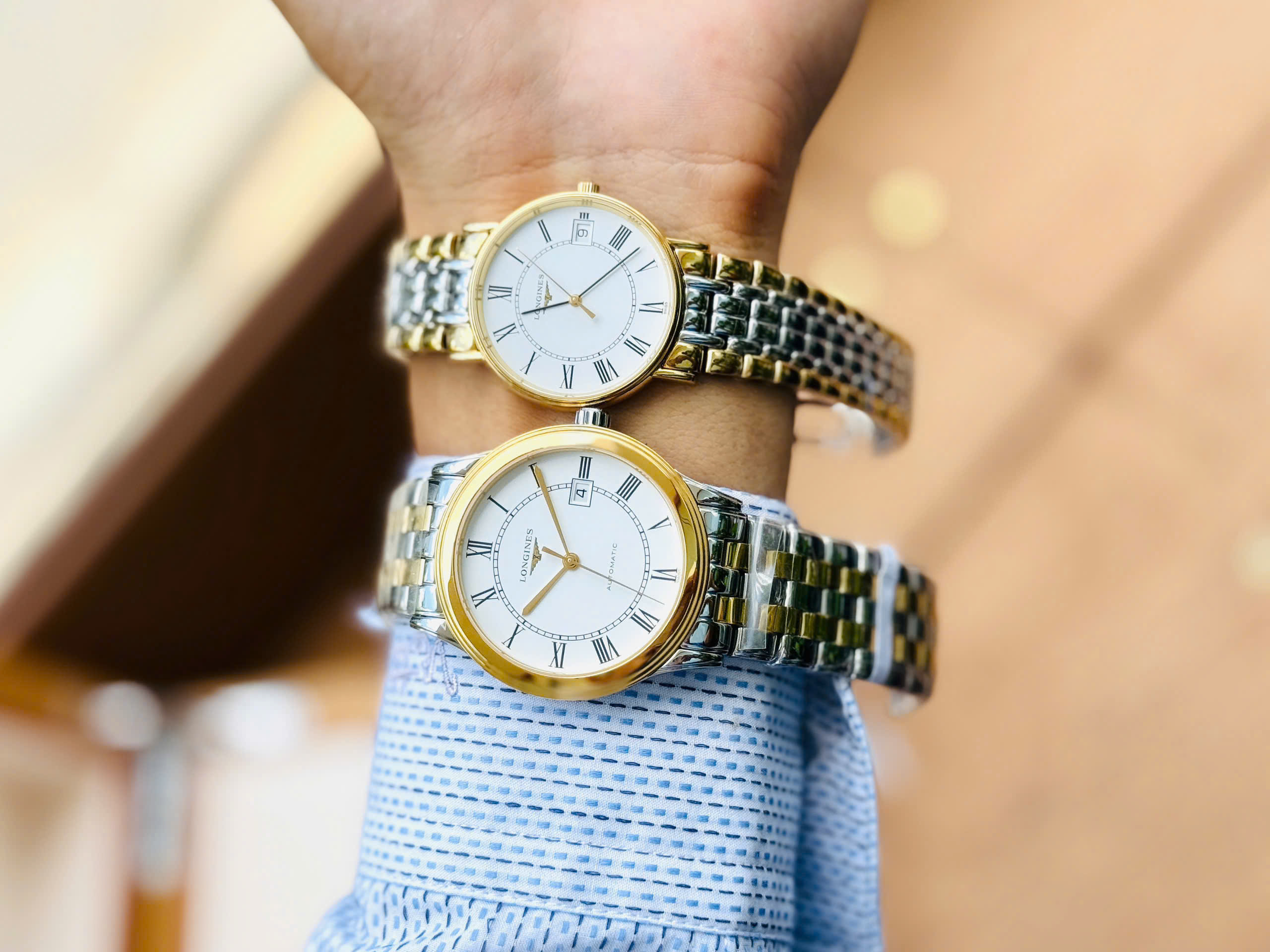 ĐỒNG HỒ ĐÔI LONGINES FLAGSHIP L4.984.3.21.7 - L4.819.2.11.7