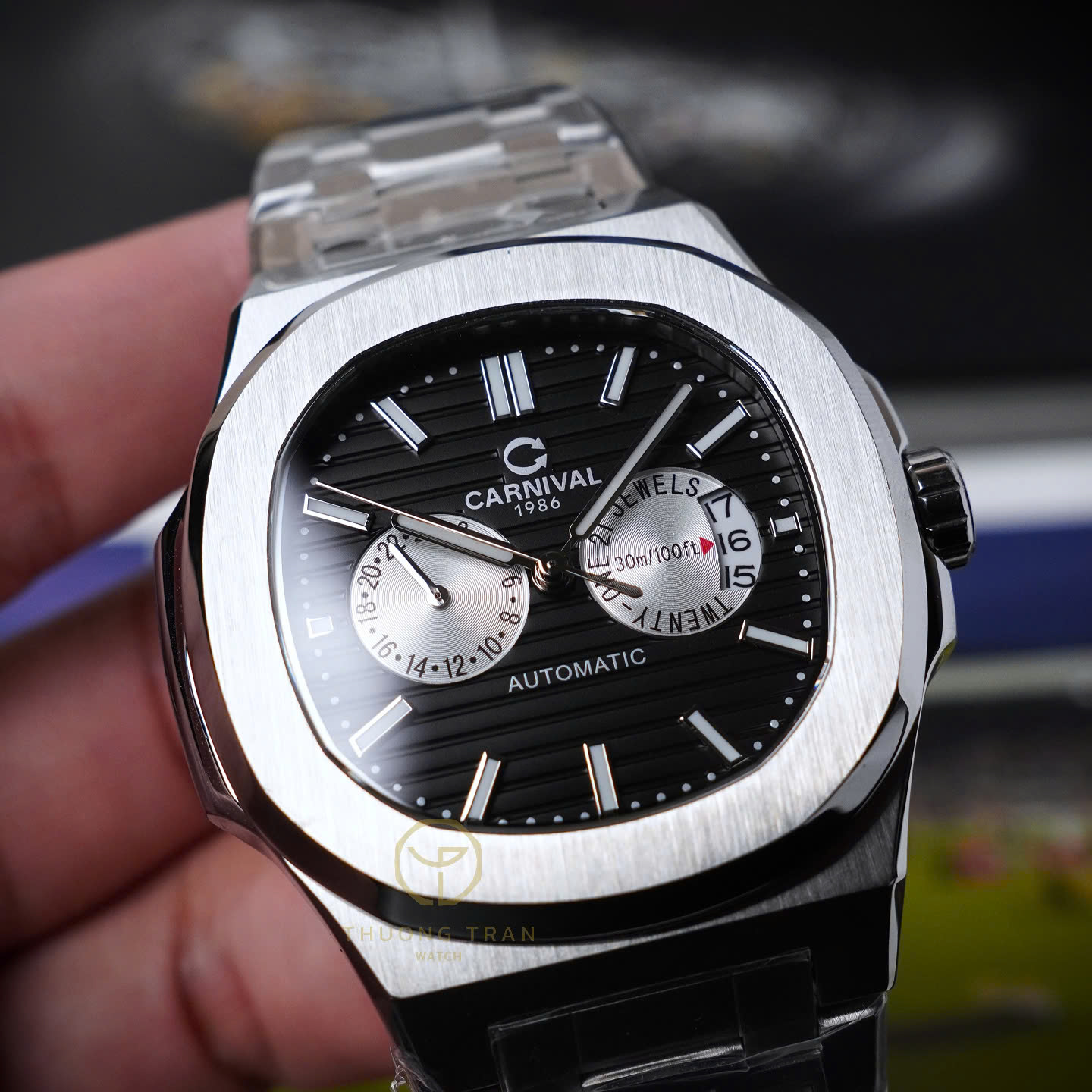 ĐỒNG HỒ NAM CARNIVAL PANDA AUTOMATIC 8158G-VT-PD ĐEN