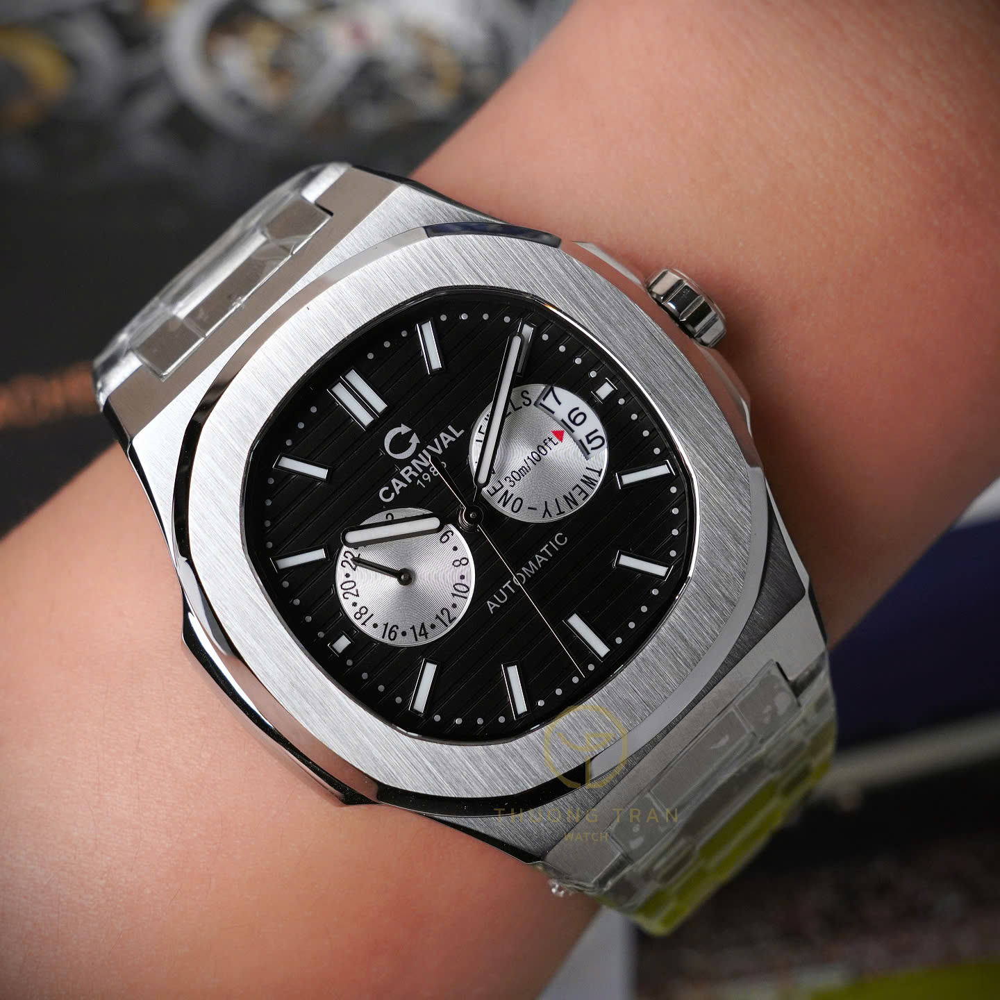 ĐỒNG HỒ NAM CARNIVAL PANDA AUTOMATIC 8158G-VT-PD ĐEN