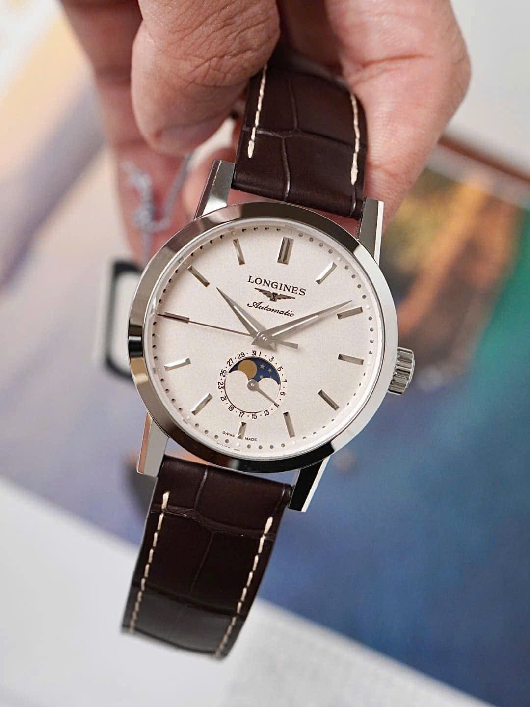 ĐỒNG HỒ NAM LONGINES HERITAGE MOONPHASE AUTOMATIC 1832 L4.826.4.92.2