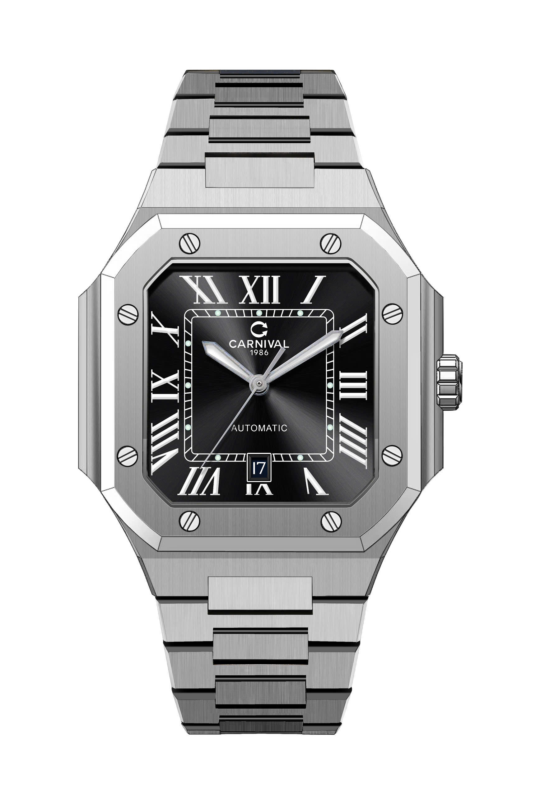 ĐỒNG HỒ NAM CARNIVAL AUTOMATIC ĐEN 8169G-VT-D