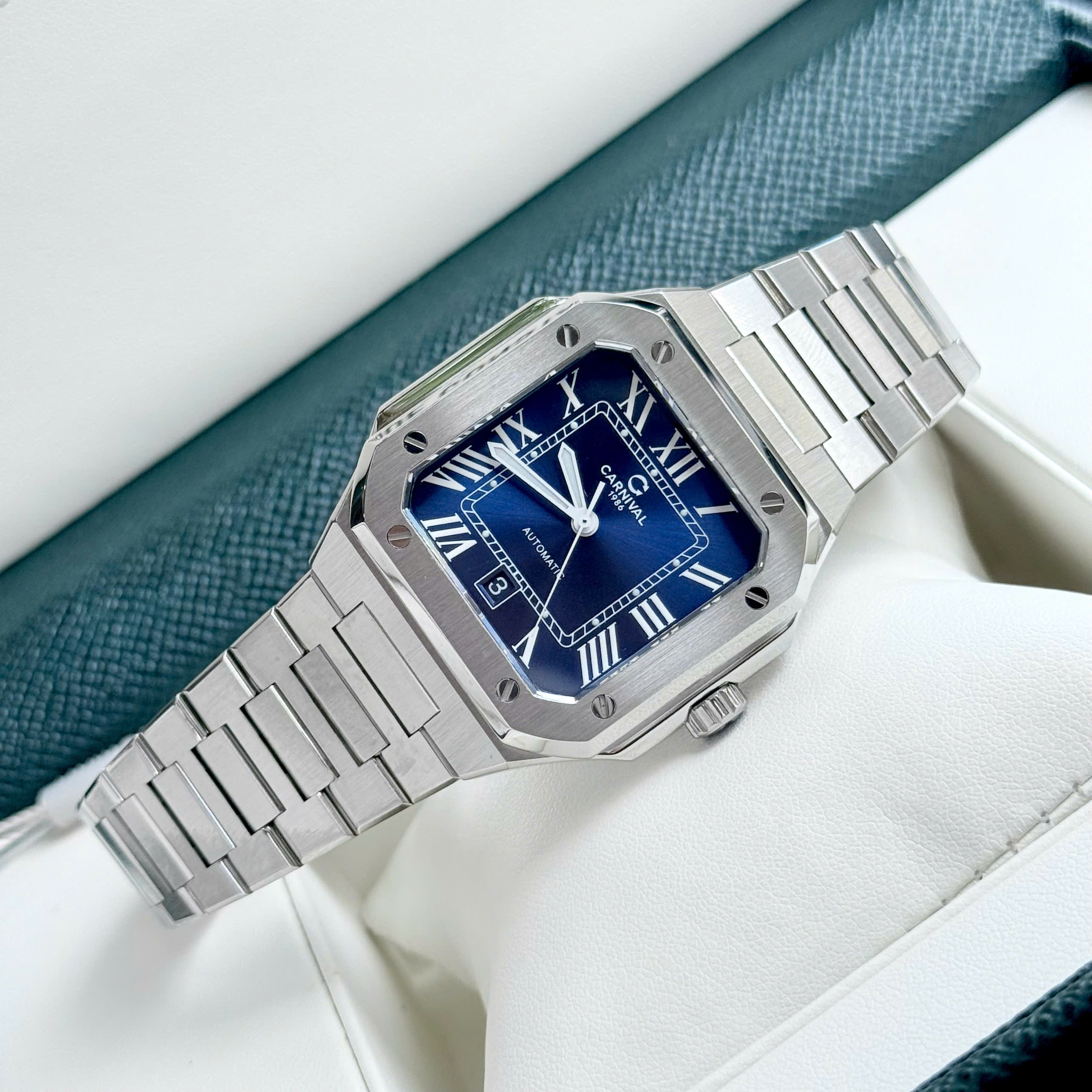 ĐỒNG HỒ NAM CARNIVAL AUTOMATIC XANH DƯƠNG 8169G-VT-X | ĐỒNG HỒ