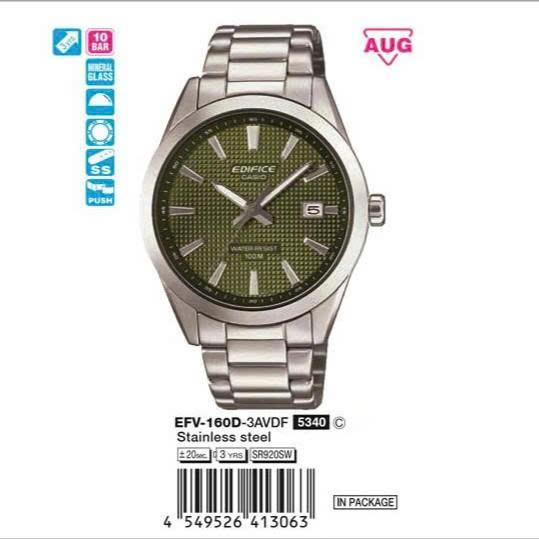 ĐỒNG HỒ NAM CASIO EDIFICE QUARZT EFV-160D-3AVDF (ORDER)