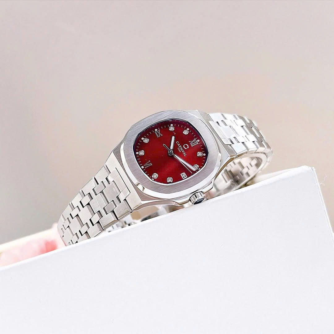 ĐỒNG HỒ NỮ CARNIVAL 8160L-VT-ĐỎ