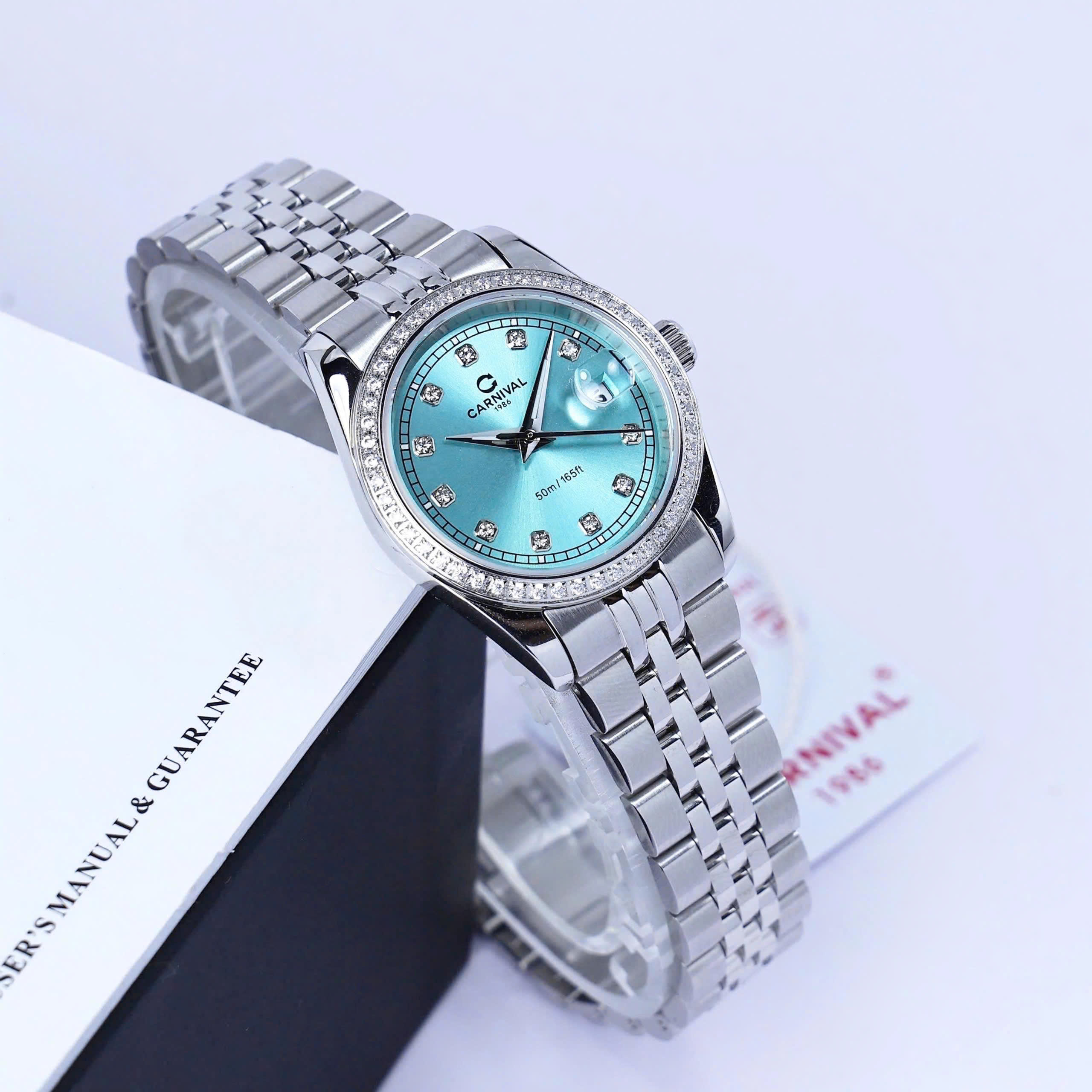 ĐỒNG HỒ NỮ CARNIVAL QUARTZ ICEBLUE 8131L2-VT-XT