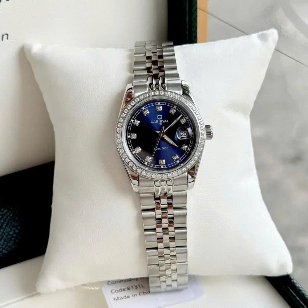 ĐỒNG HỒ NỮ CARNIVAL QUARTZ XANH DƯƠNG 8131L2-VT-X